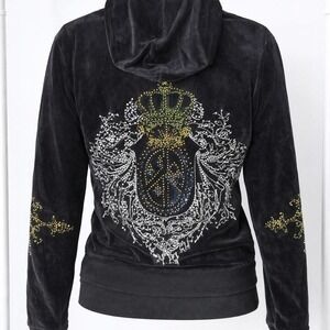 Y2K Vintage Cello Sport Rhinestone Velour Zip-Up Jacket